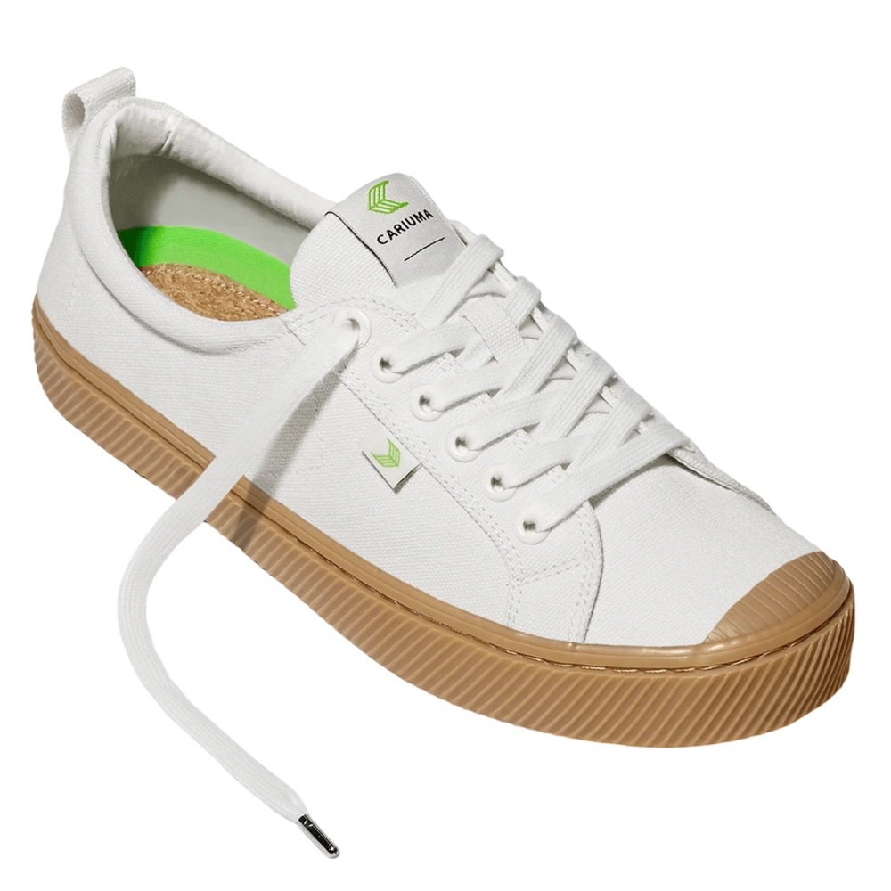 CARIUMA • Off-White Gum Sole Canvas Vegan Organic Sneakers